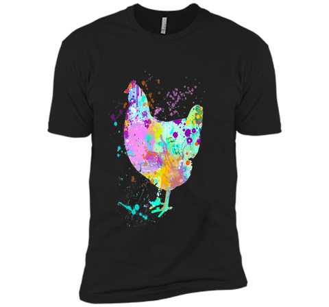 Chicken T-Shirt, Watercolor Splash Love Chickens Tee Shirt