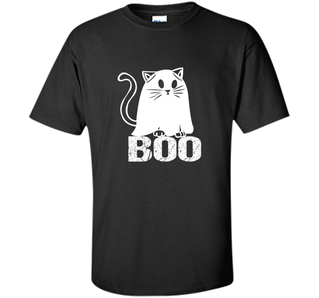 Cat Ghost Halloween Funny Tshirt Custom Ultra Cotton