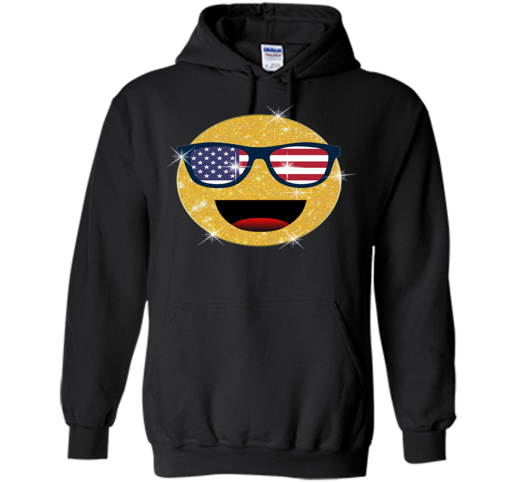 Emoji Shirts Funny 4th of July Sunglasses Emoji T-Shirt