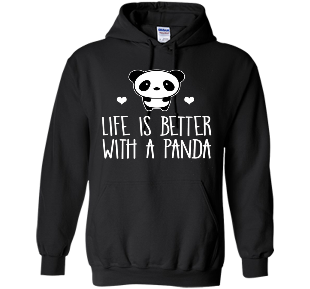 Life Is Better With A Panda Animal Bear Hearts T-Shirt