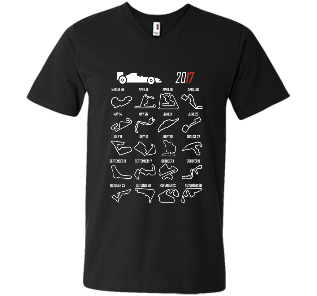 Race Calendar Racing Fan 2017 T shirt