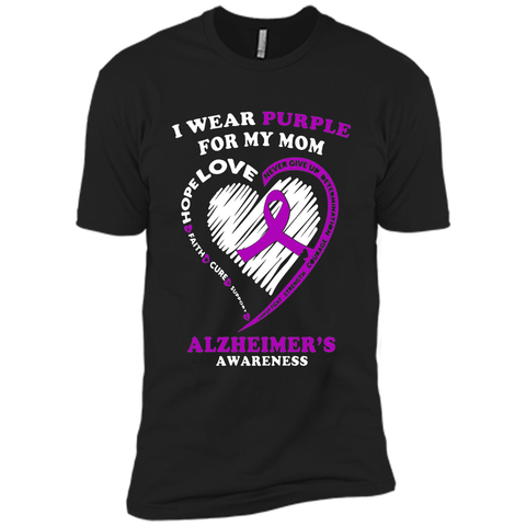 Alzheimers Awareness Shirt - I Wear Purple For My Mom