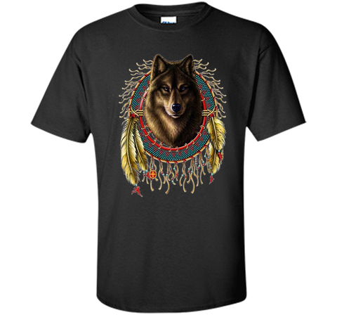 Native American T shirt - Wolf Dream Catchers