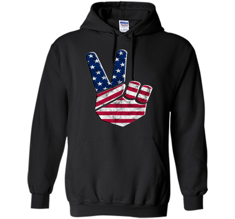 Big Peace Sign Flag Shirt 4th of July for Men Women Kids