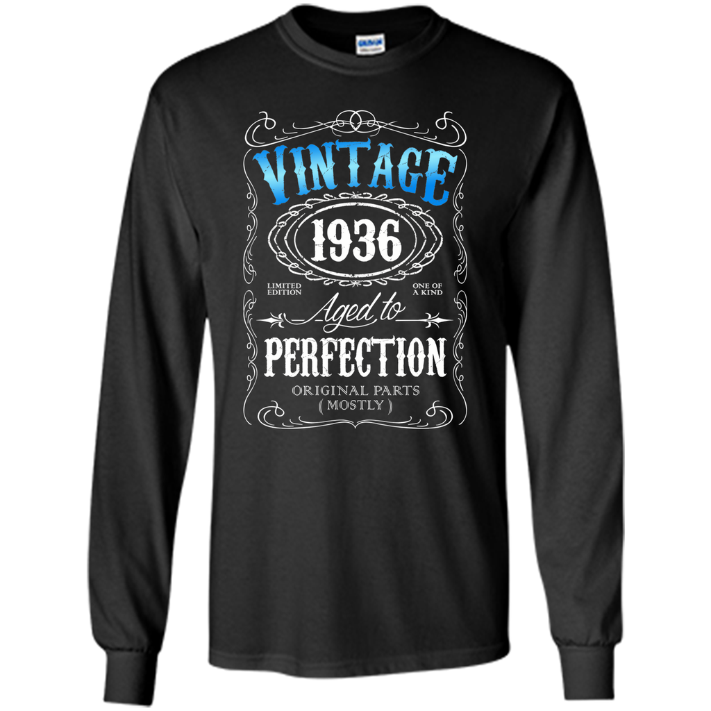 Vintage 1936 tshirt 80th birthday gifts for men Aged to APA