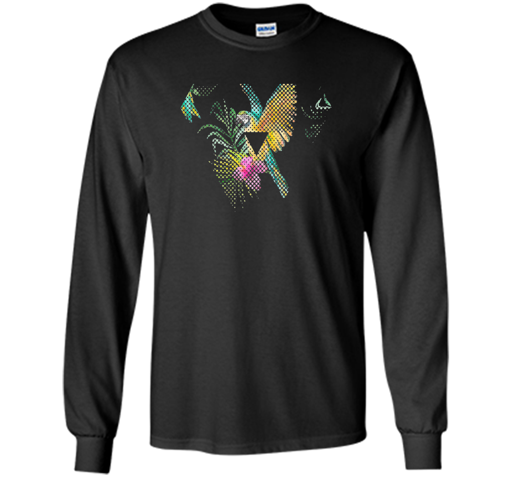 Tropical Parrot Dotted Triangle Trendy Shirt