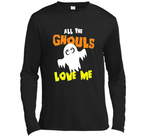 All the Ghouls Love Me Halloween Ghost T-Shirt Long Sleeve Moisture Absorbing Shirt