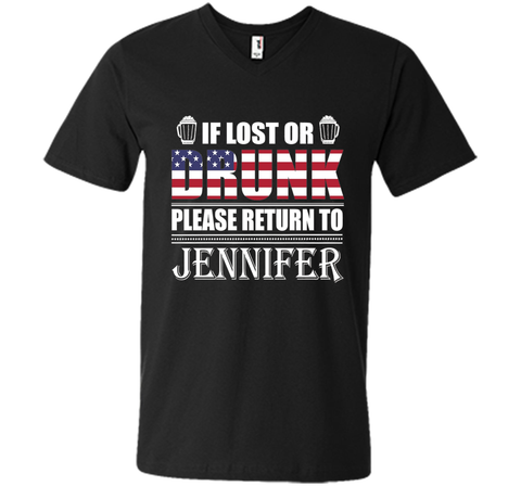 If Lost Or Drunk Please Return To Jennifer T-Shirt- Beer Sh