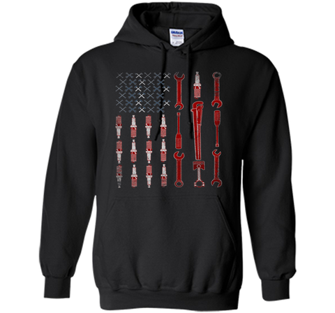Mechanic Shirt: The Official Mechanic USA Flag T-Shirt