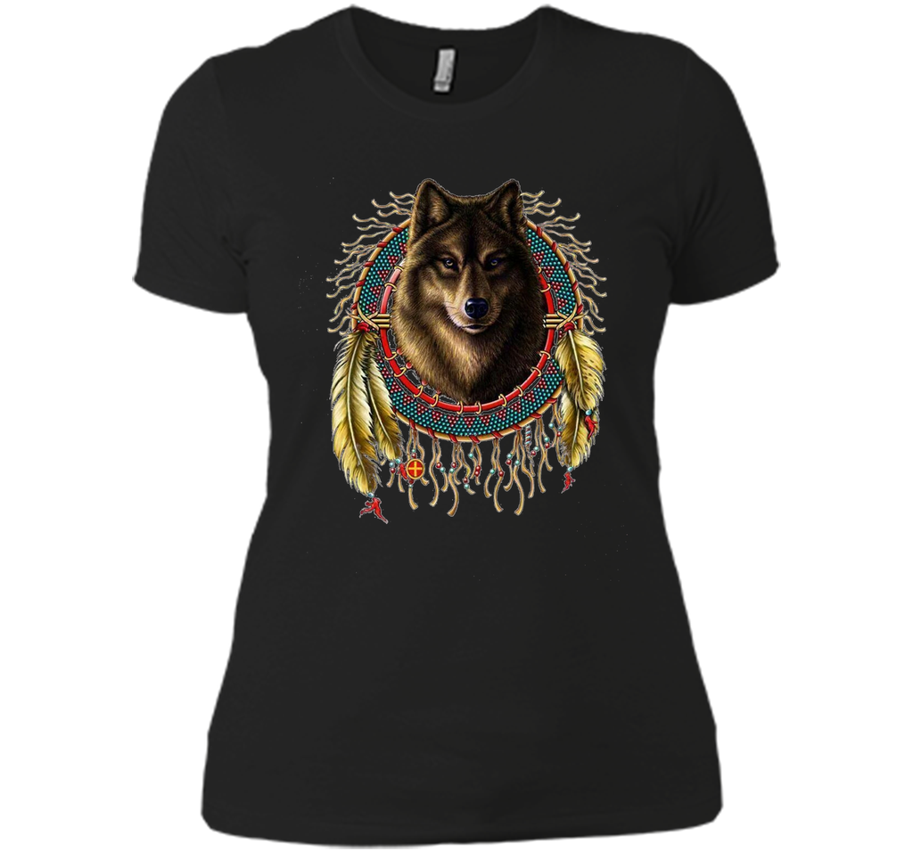 Native American T shirt - Wolf Dream Catchers