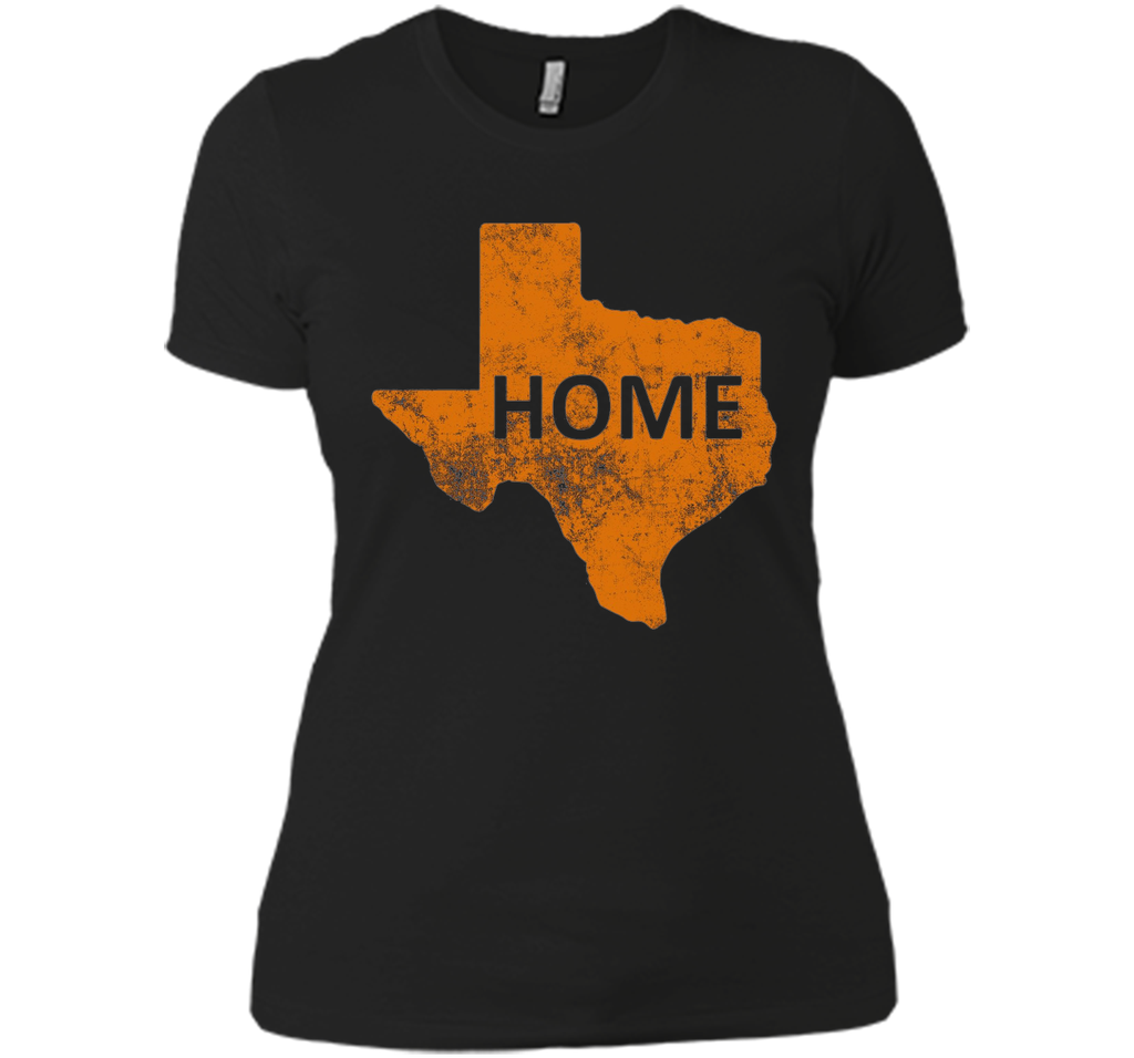 Home - Texas Orange on Blue T-Shirt