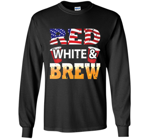 Red White and Brew Grunge flag t-shirt