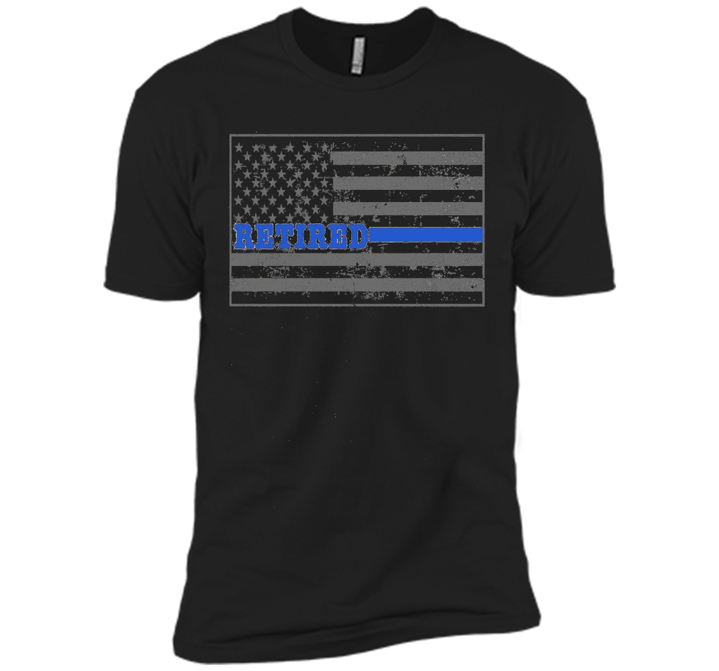 Retired Police Officer Shirt Thin Blue Line Flag Shirt