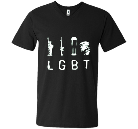 Liberty Guns Beer Trump T-Shirt Funny LGBT Shirt