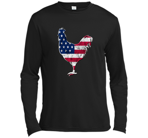Chicken USA Flag Shirt Rooster 4th of July for Women Men