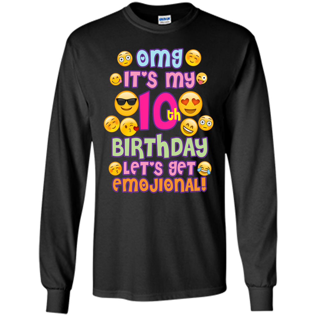 Emoji Shirt For Girls Birthday 10 Ten Year Old Emoji Fun