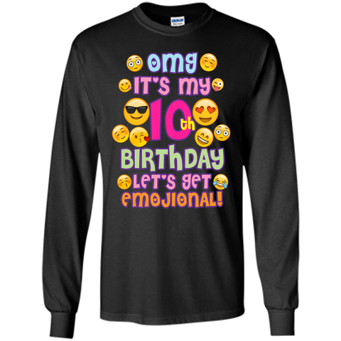 Emoji Shirt For Girls Birthday 10 Ten Year Old Emoji Fun