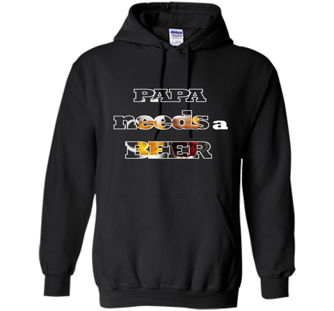 Mens Papa Needs A Beer Funny Tee Cute Alkohol Drinking Lover Gift