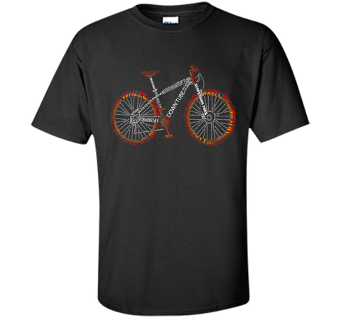 Bicycle Amazing anatomy tshirt - mountain bike fire red