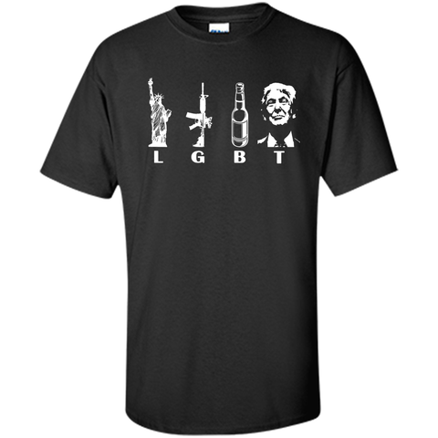 Liberty Guns Beer Trump Support shirt Parode Funny LGBT