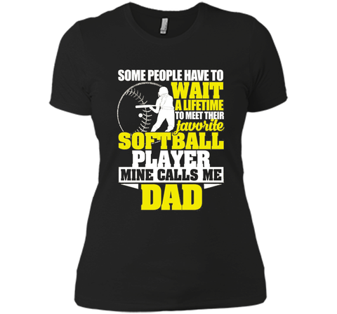Softball Player Mine Calls Me Dad Shirt Fathers Day Gifts