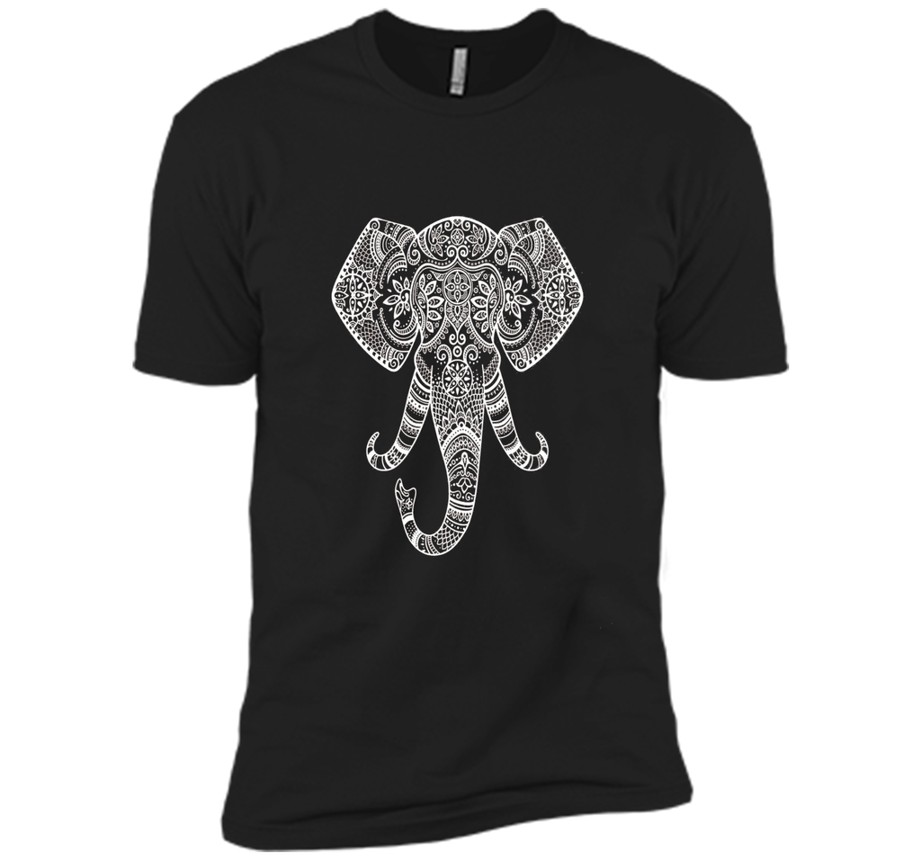 Painted Elephant Tracing | Indian Art Yoga Motif T-shirt