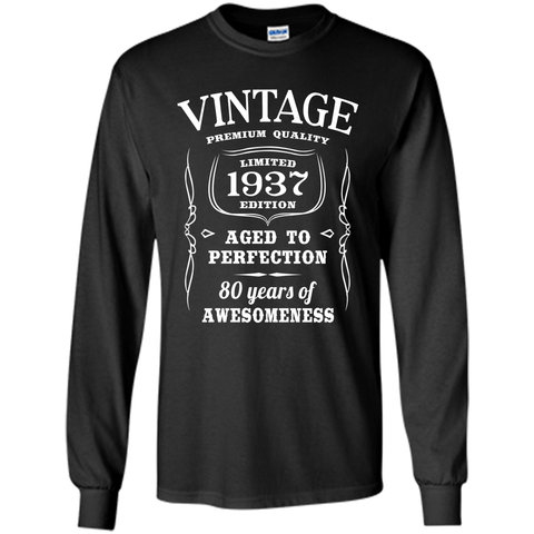 80th Birthday Gift T-Shirt Limited 1937 Edition