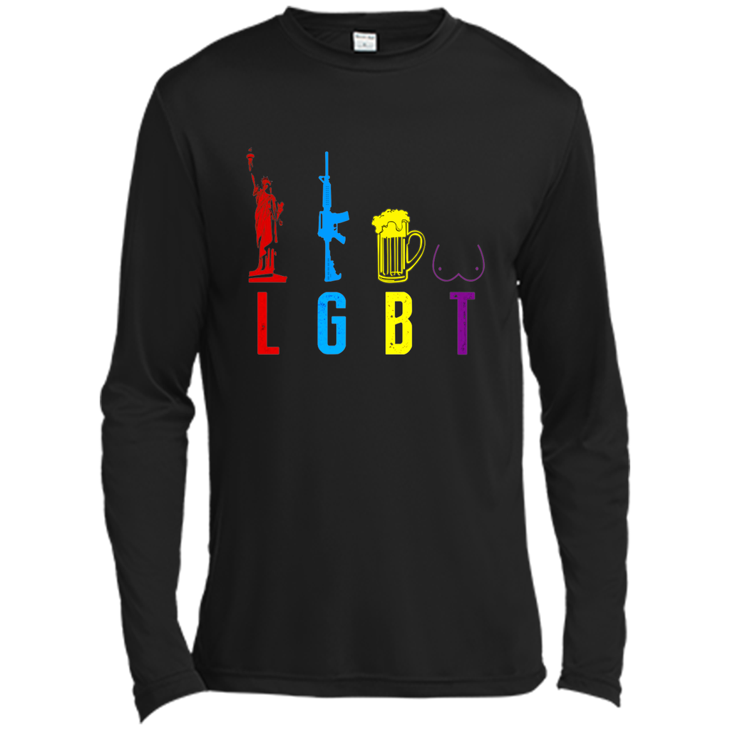 Liberty Gun Beer Funny T-shirt America - LGBT