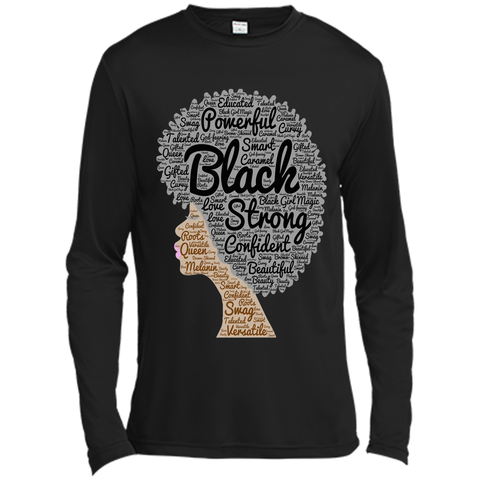 Afro Word Art Natural Hair T-Shirt for Black Women