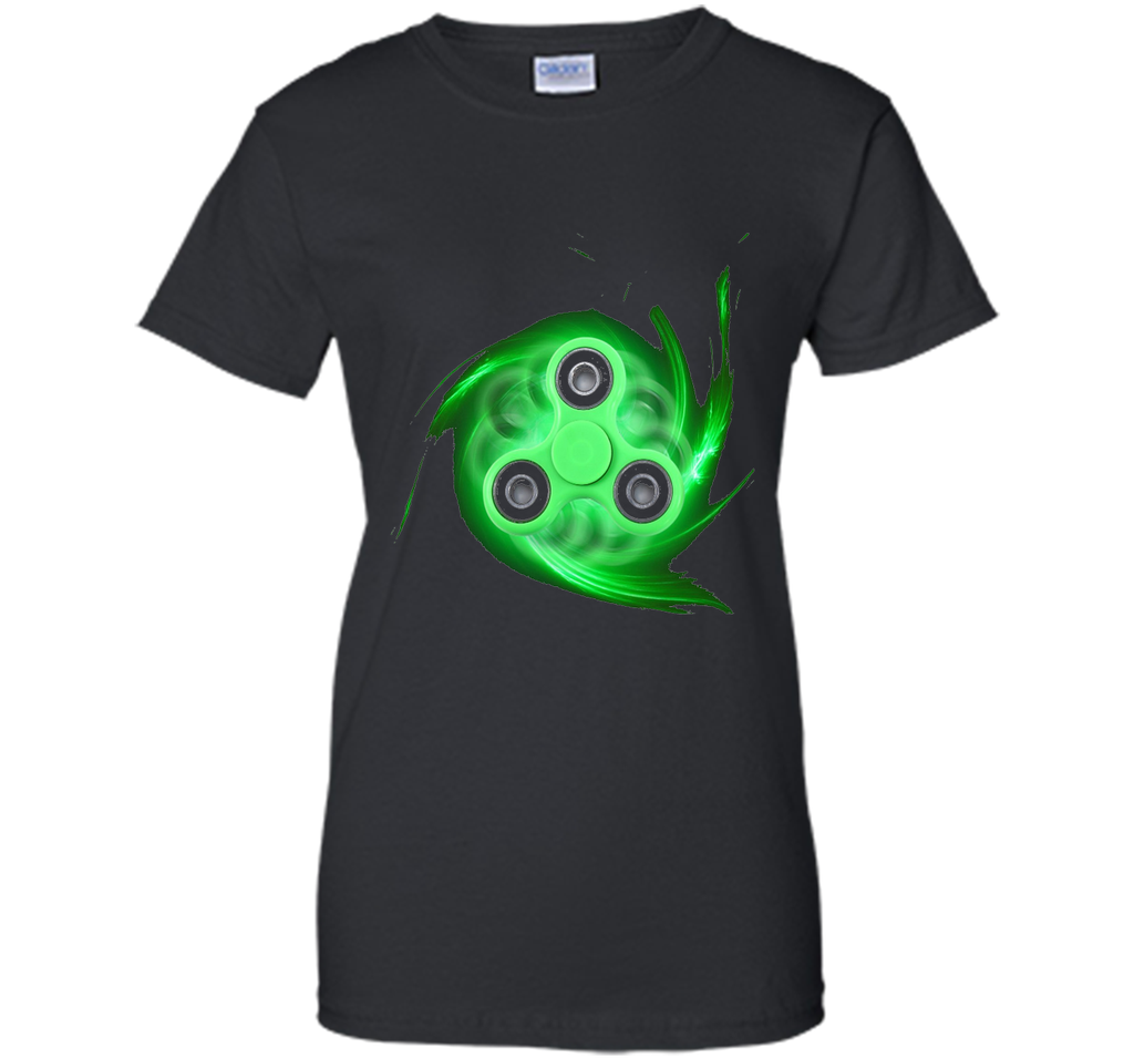 Spin Storm Fidget Toy Hand Spinner T-Shirt Green Spinner Tee
