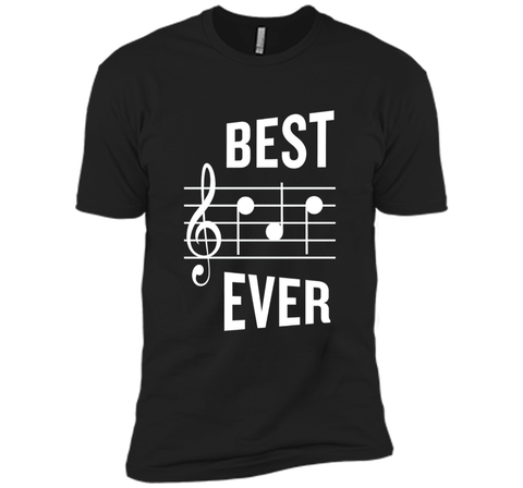 Best Dad Ever T-Shirt Funny Music Note Father's Gift
