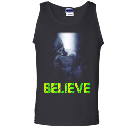 Believe, Space Aliens Do Exist, UFO Alien Scary Tshirt