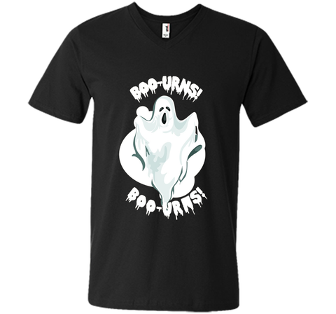 (V2) Boo Boo-Urns! Funny Ghost Halloween T-Shirt Mens Printed V-Neck T