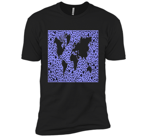 Marine Animals T-Shirt World Map Biology Sea Ocean Fish Tee