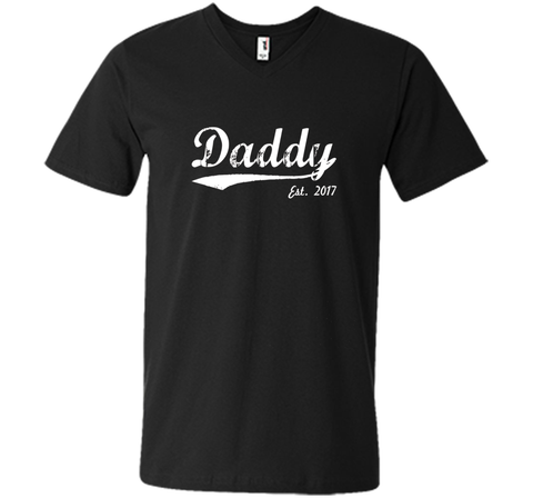 Men's New Daddy T-Shirt - Daddy Est. 2017 - Daddy To Be T-Shirt