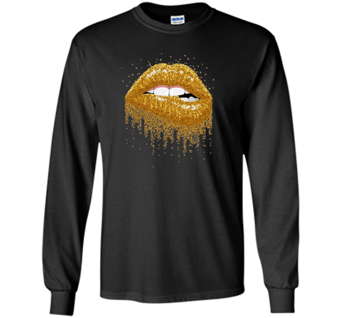 Gold Glitter Lips T-Shirt