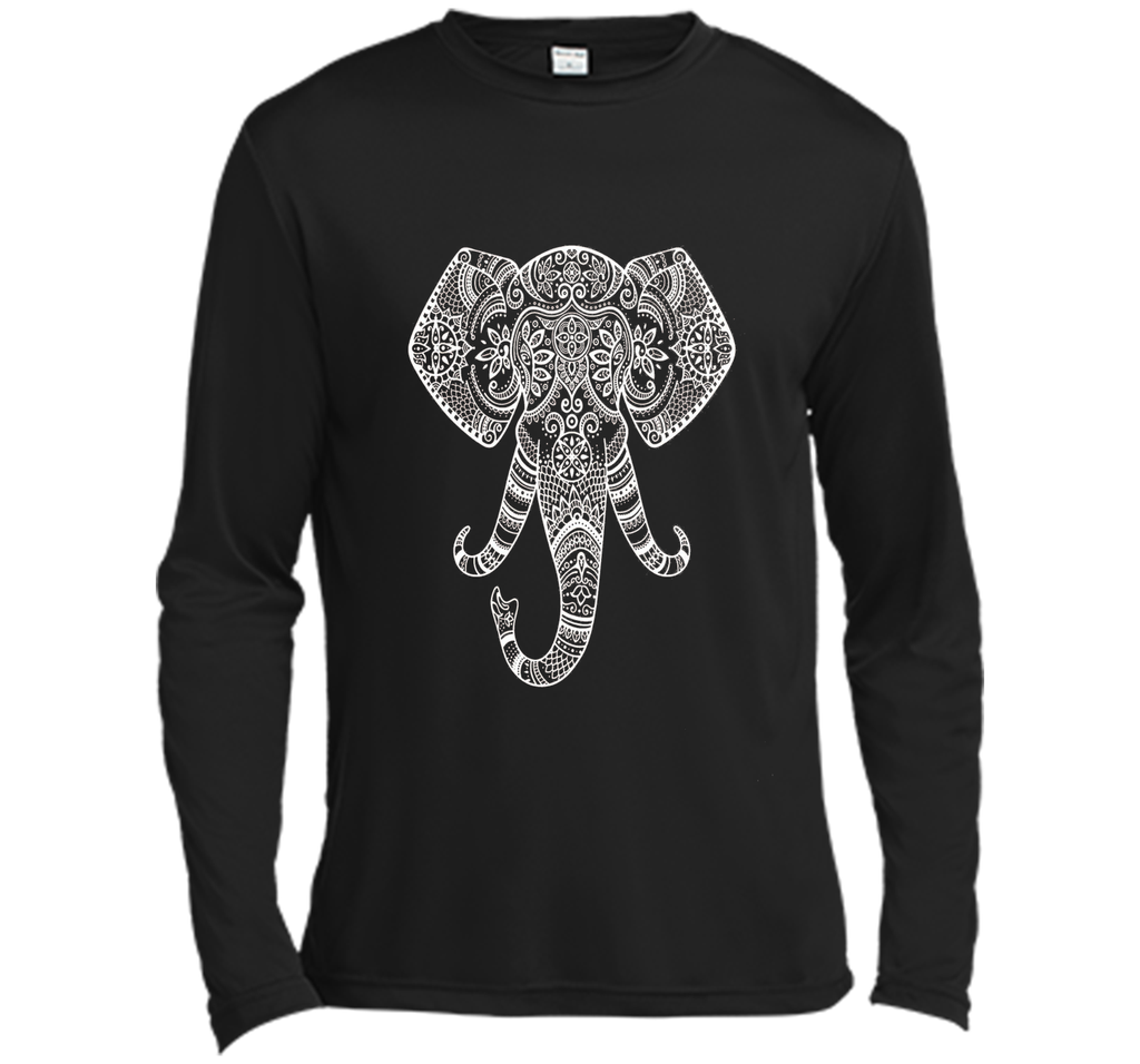 Painted Elephant Tracing | Indian Art Yoga Motif T-shirt