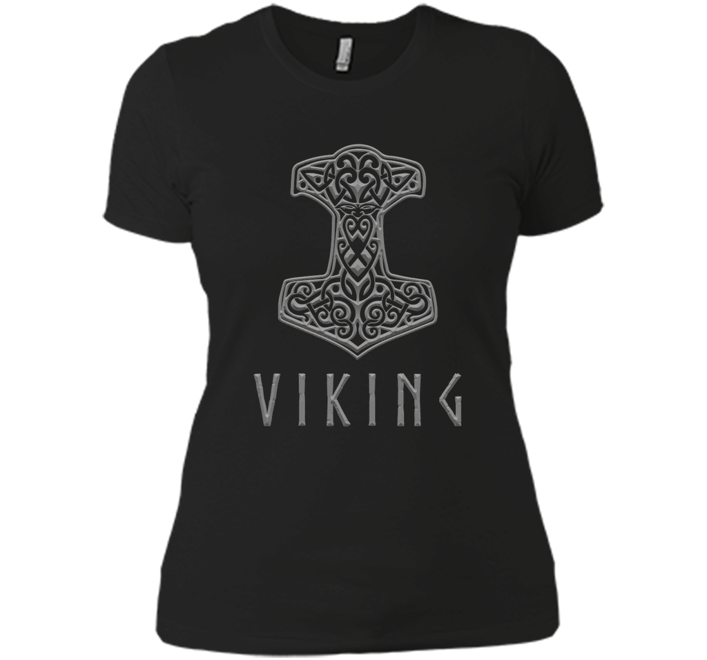 Thor's Hammer Mjolnir and Viking Silver T-Shirt