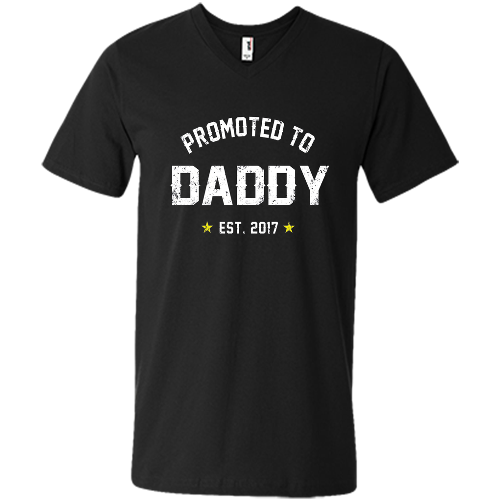 Men's Promoted To Daddy Shirt Gift For New Dad Est. 2017 T-Shirt