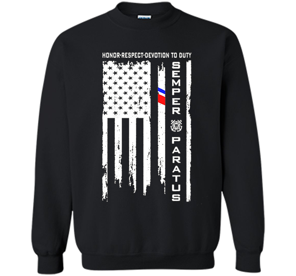 US Coast Guard American Flag - Semper Paratus Tshirt cool shirt