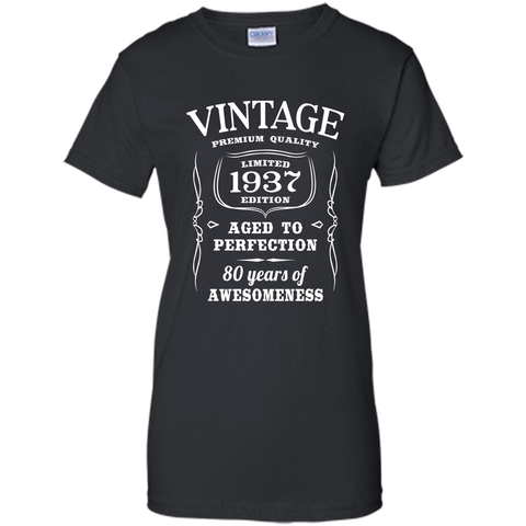 80th Birthday Gift T-Shirt Limited 1937 Edition