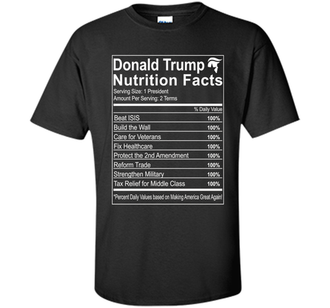Donald Trump Nutrition Facts Make America Great Shirt