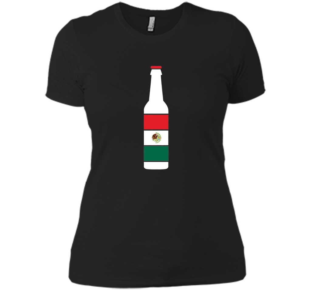 Mexico Flag Beer Bottle Soccer Apparel TriColor Gift T-Shirt
