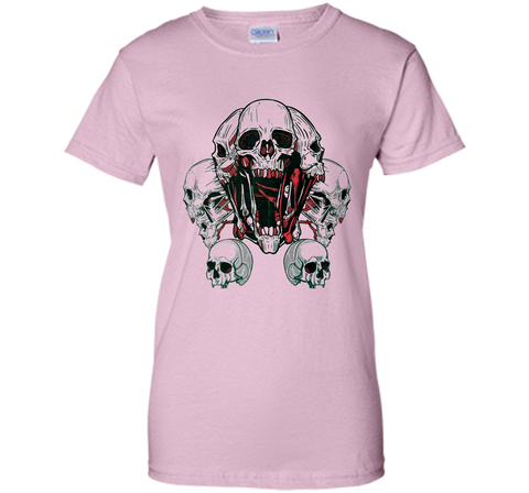 SKULLS - human skull - skeleton - horror - macabre t-shirt