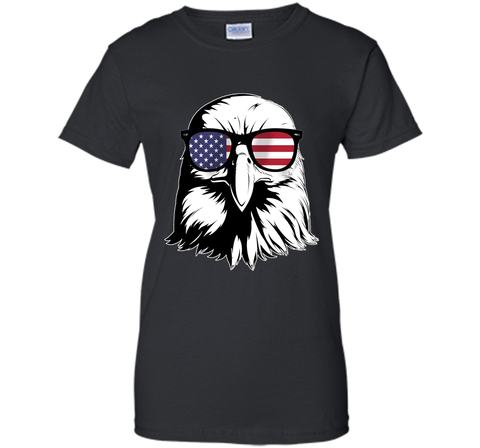 Bald Eagle T Shirt Patriotic Sunglass Shirt Red, White & Blu