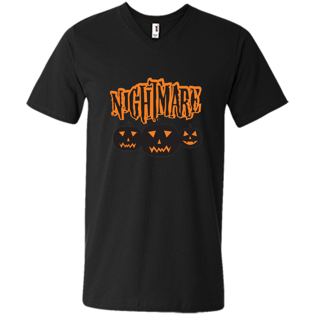 nightmare pumpkin halloween Mens Printed V-Neck T