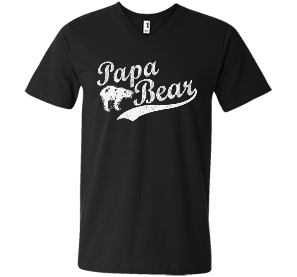 Men's Papa Bear T Shirt Father's Day Dad Gift