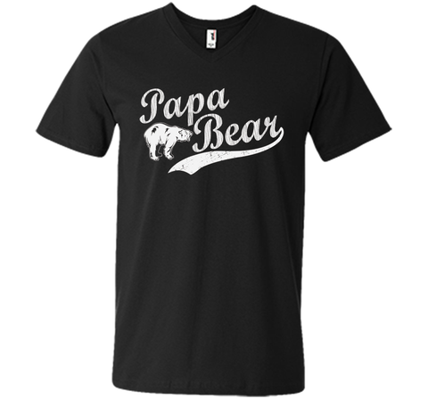 Men's Papa Bear T Shirt Father's Day Dad Gift
