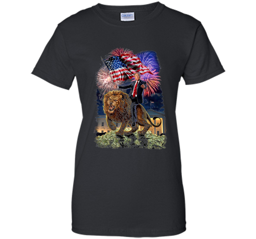 T-Shirt - Republican President Donald Trump Riding War Lion