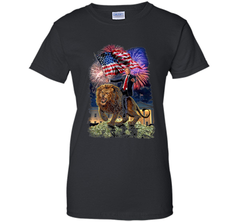 T-Shirt - Republican President Donald Trump Riding War Lion